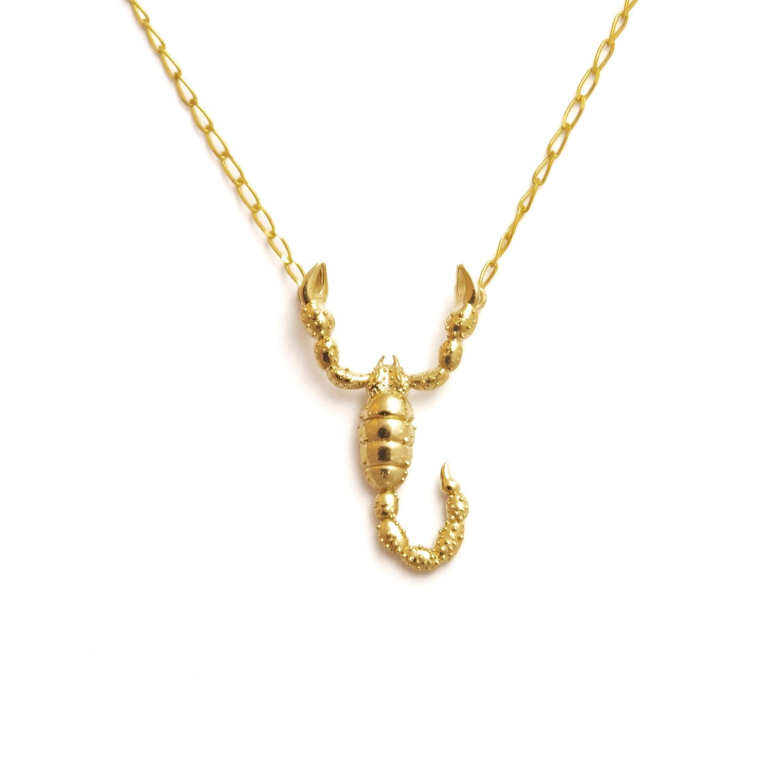 14k Gold Plated Large Scorpion Pendant Necklace Necklaces & Pendants J.Herwitt