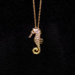 14k Solid Gold Large Seahorse Pendant Necklace Necklaces & Pendants J.Herwitt