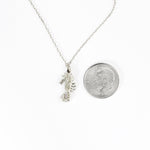 Diamonds 14k White Gold Small Seahorse Pendant Necklace Necklaces & Pendants My Store