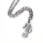 Diamonds 14k White Gold Small Seahorse Pendant Necklace Necklaces & Pendants My Store
