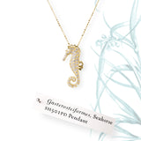 Diamonds 14k Gold Large Seahorse Pendant Necklace Necklaces & Pendants My Store