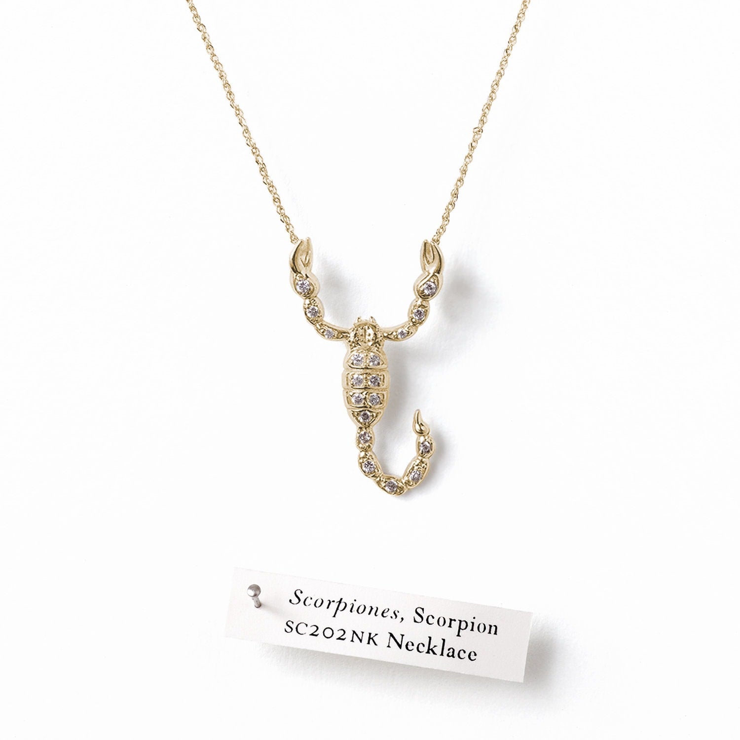 Scorpion Pendant in 14k Gold and White Rhodium with Diamonds, Large Necklaces & Pendants My Store