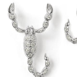 Diamonds 14k White Gold Small Scorpion Earrings Earrings My Store