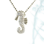 Diamonds 14k White Gold Small Seahorse Pendant Necklace Necklaces & Pendants My Store