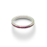 Rubies 14k White Gold Eternity Band Eternity Bands My Store