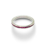 Rubies 14k White Gold Eternity Band Eternity Bands My Store