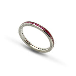 Rubies 14k White Gold Eternity Band Eternity Bands My Store