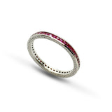 Rubies 14k White Gold Eternity Band Eternity Bands My Store