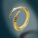 14k Solid Gold Reptilian Single Claw Ring Rings My Store