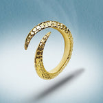 14k Solid Gold Reptilian Single Claw Ring Rings My Store