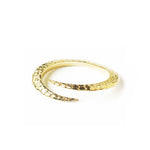 14k Yellow Gold Plated Reptilian Single Claw Bangle Bracelets My Store