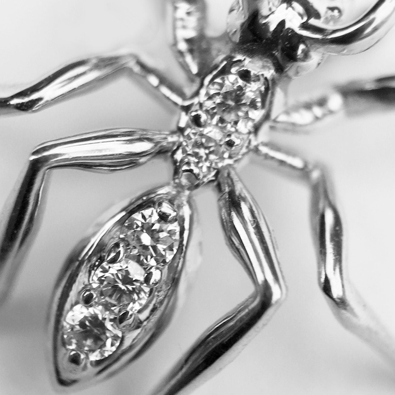 Diamonds 14k White Gold Black Rhodium Ant Tie Tack Tie Tacks My Store