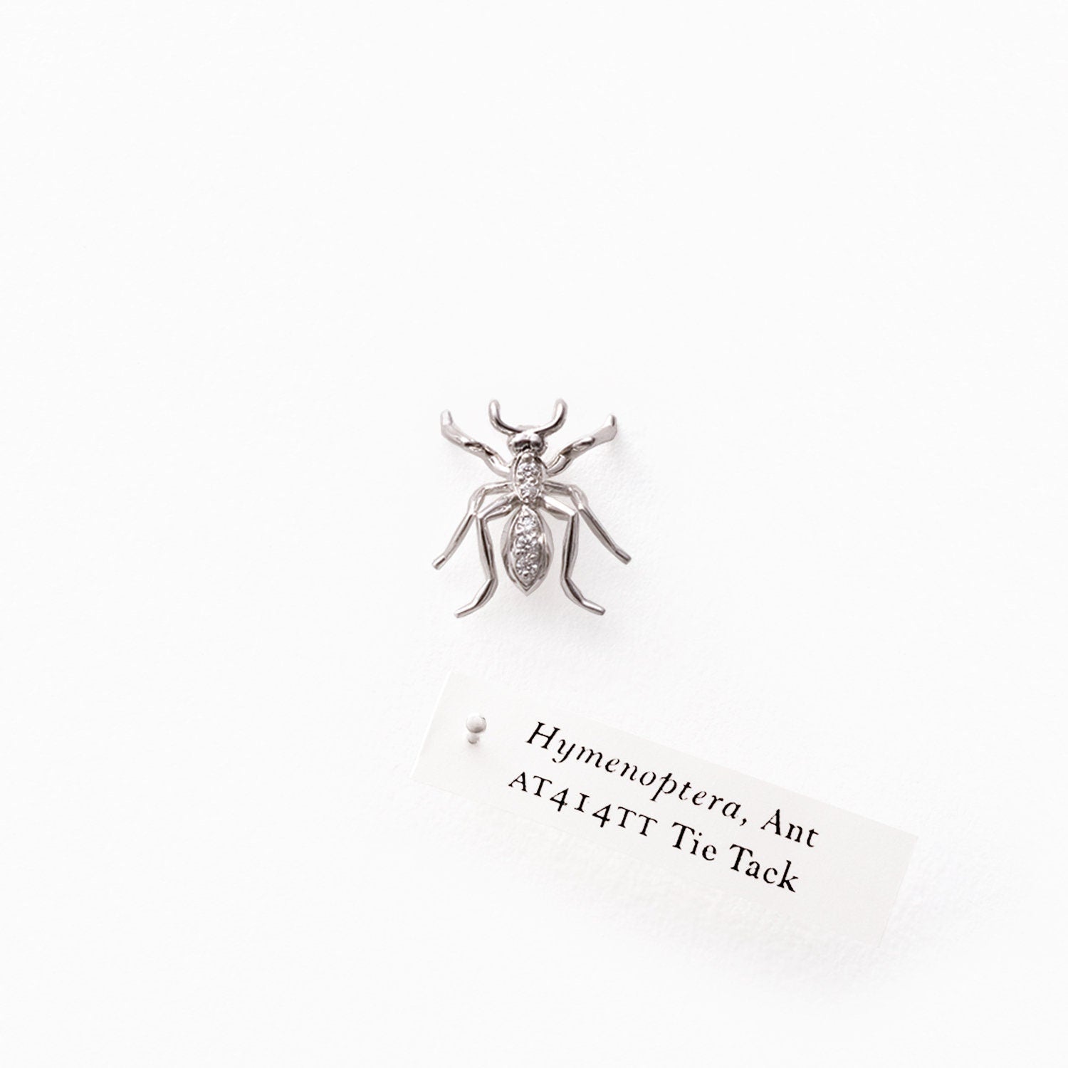 Diamonds 14k White Gold Ant Tie Tack Tie Tacks My Store