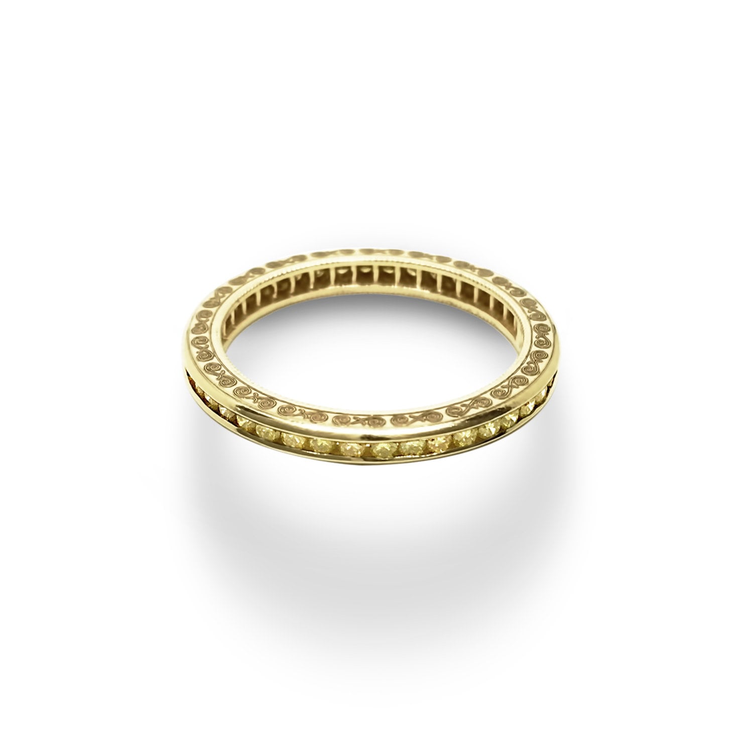 Yellow Diamonds 14k Gold Eternity Band Eternity Bands My Store