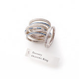 Blue Diamonds 14k White Gold Eternity Band Eternity Bands My Store