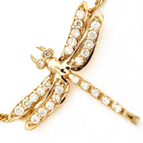 Diamonds 14k Gold Small Dragonfly Pendant Necklace Necklaces & Pendants My Store