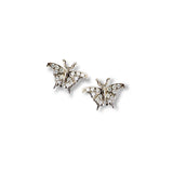 Diamond 14k Gold Butterfly Earrings Front View / Small Earrings My Store