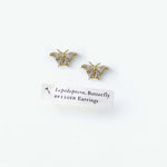 Diamond 14k Gold Butterfly Earrings Front View / Small Earrings My Store