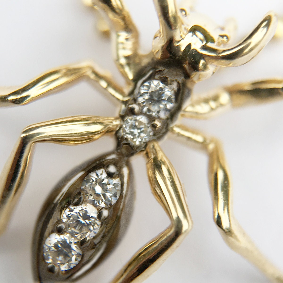 Black Rhodium Diamond 14k Yellow Gold Single Ant Pendant Necklace Necklaces & Pendants My Store