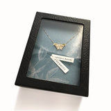 14k Solid Gold Butterfly Large Pendant Necklace Front View Necklaces & Pendants J.Herwitt