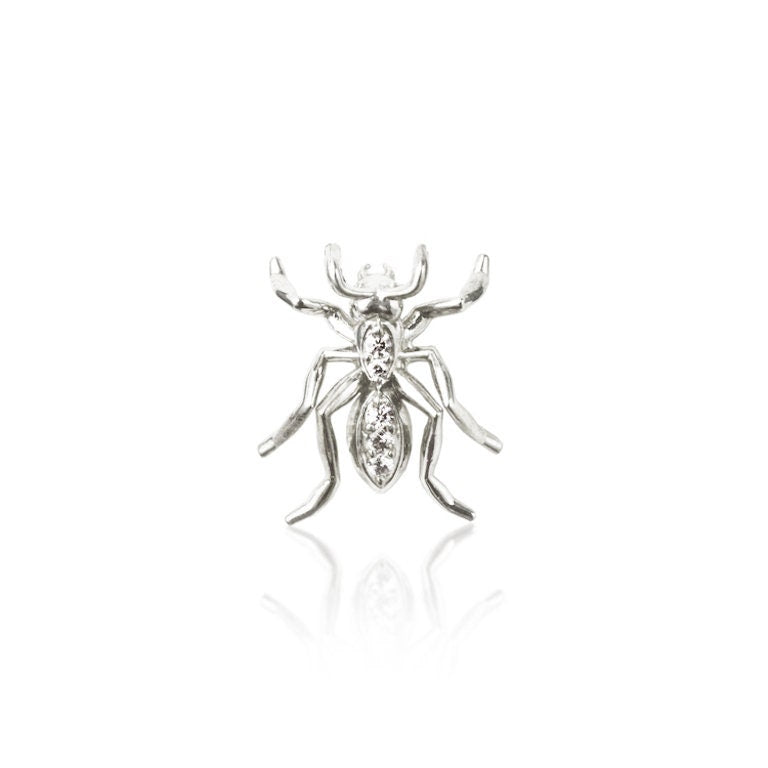 Diamonds 14k White Gold Black Rhodium Ant Tie Tack Tie Tacks My Store