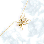 Diamond 14k Yellow Gold 3 Ant Lariat Pendant Necklace Lariat Necklaces My Store