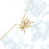 Diamond 14k Yellow Gold 3 Ant Lariat Pendant Necklace Lariat Necklaces My Store