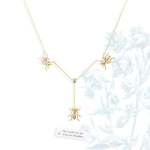 Diamond 14k Yellow Gold 3 Ant Lariat Pendant Necklace Lariat Necklaces My Store
