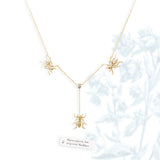 Diamond 14k Yellow Gold 3 Ant Lariat Pendant Necklace Lariat Necklaces My Store