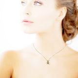 Black Rhodium Diamond 14k Yellow Gold Single Ant Pendant Necklace Necklaces & Pendants My Store