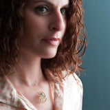 Diamond 14k Solid Yellow Gold Large Spider Diamond Lariat Pendant Necklace Lariat Necklaces My Store