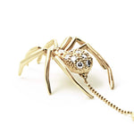 White Sapphires 14k Gold Plated Large Spider Lariat Pendant Necklace Lariat Necklaces My Store