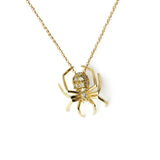 Diamonds 14k Yellow Gold Small Spider Pendant Necklace Necklaces & Pendants My Store