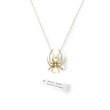 14k Solid Yellow Gold Large Spider Pendant Necklace Necklaces & Pendants My Store