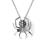 Diamonds 14k White Gold in Black Rhodium Large Spider Pendant Necklace Necklaces & Pendants My Store