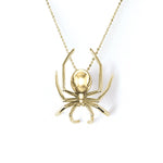 14k Solid Gold Medium Spider Pendant Necklace Necklaces & Pendants My Store