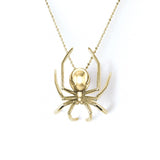 14k Solid Gold Medium Spider Pendant Necklace Necklaces & Pendants My Store
